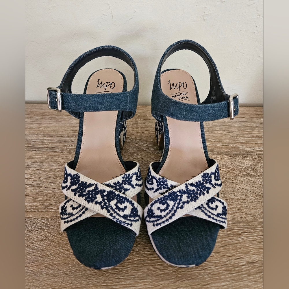 Impo brand platform sandals, size 7. Brand new, never been worn.